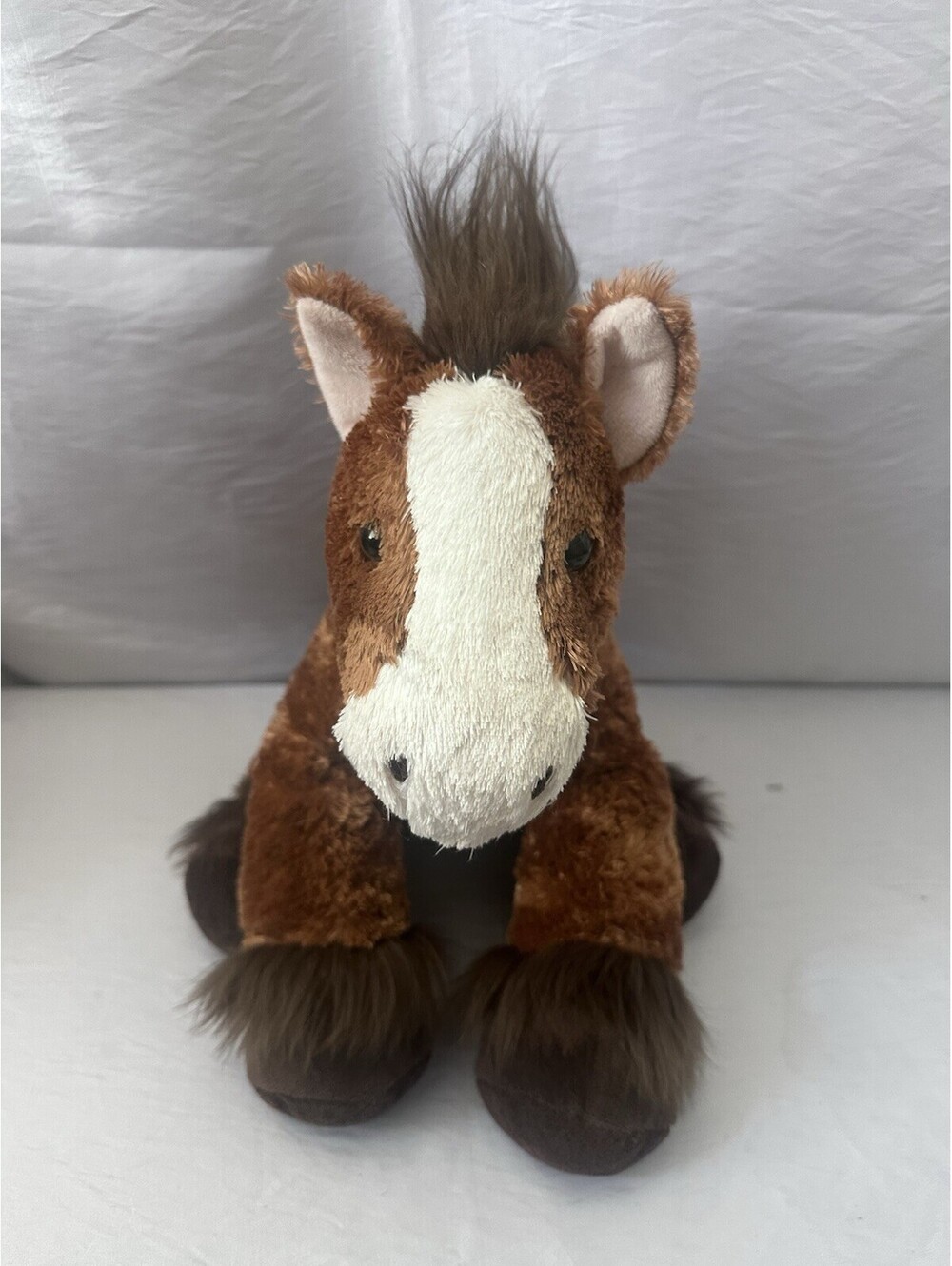 Build A Bear Clydesdale Horse Brown White Pawsome Pony Plush Stuffed Animal Toy
